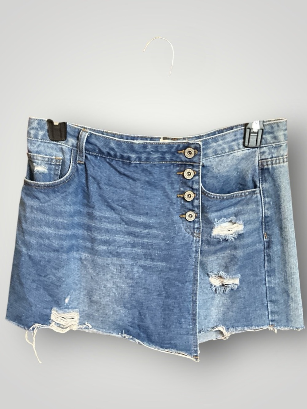 Umgee Distressed Denim Skort, size 5
